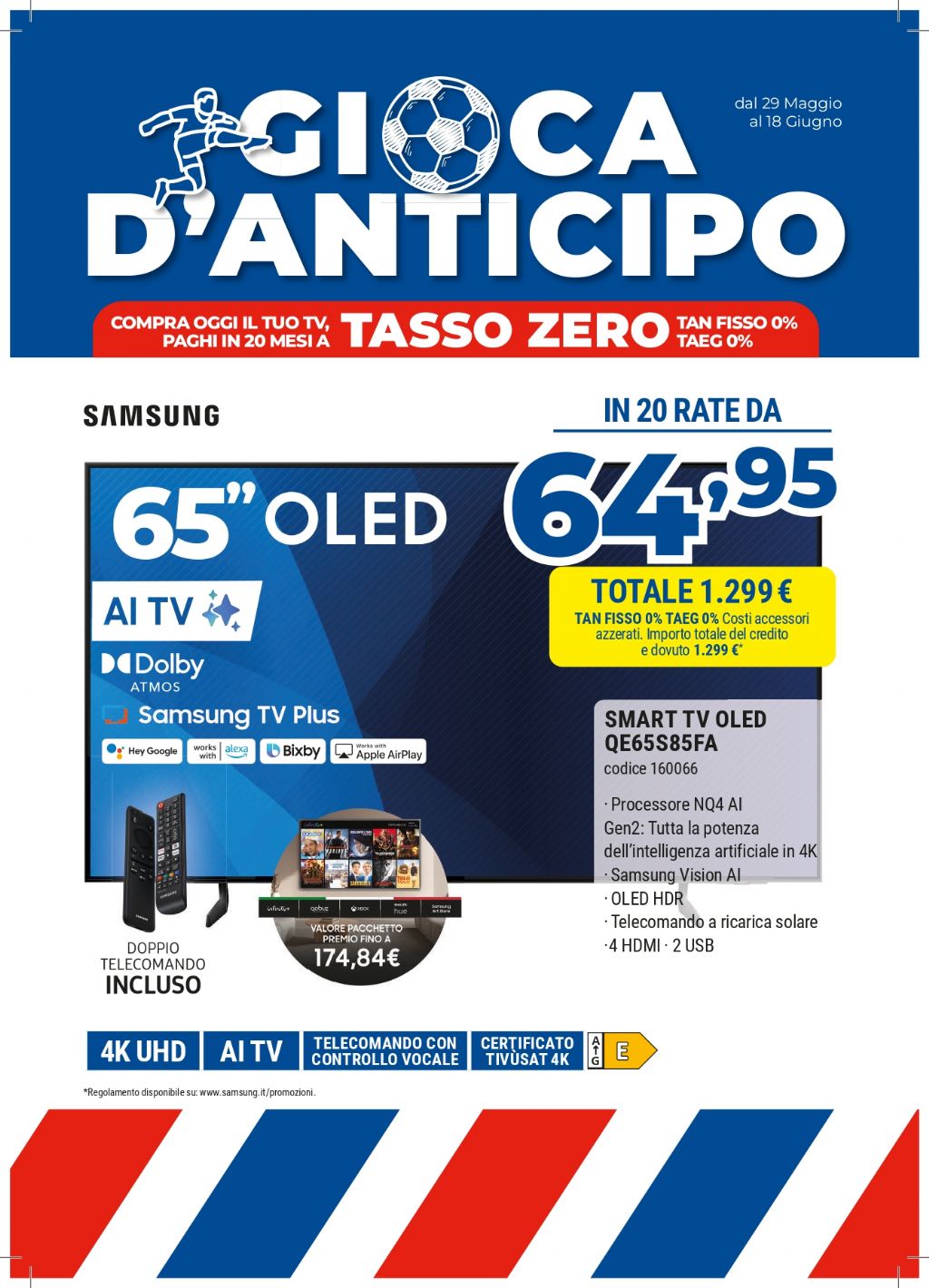 SAMSUNG TV QE65S85FA OLED